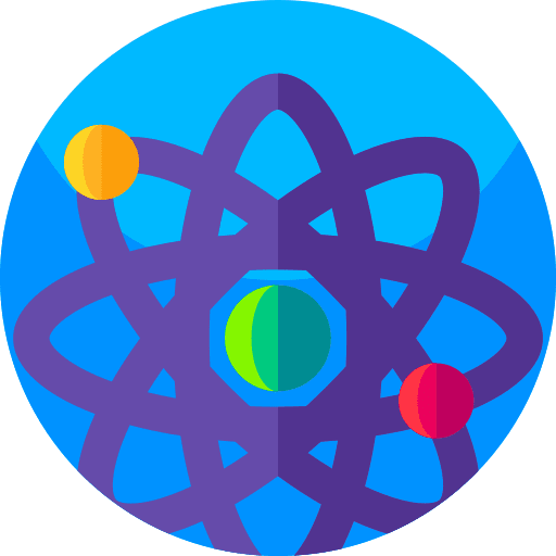 Physics atomic science nuclear icon
