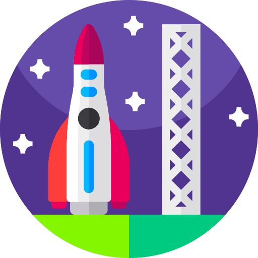 Rocket space shuttle rocket launch icon