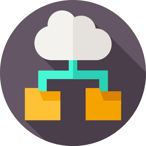 Cloud storage cloud storage folder database icon
