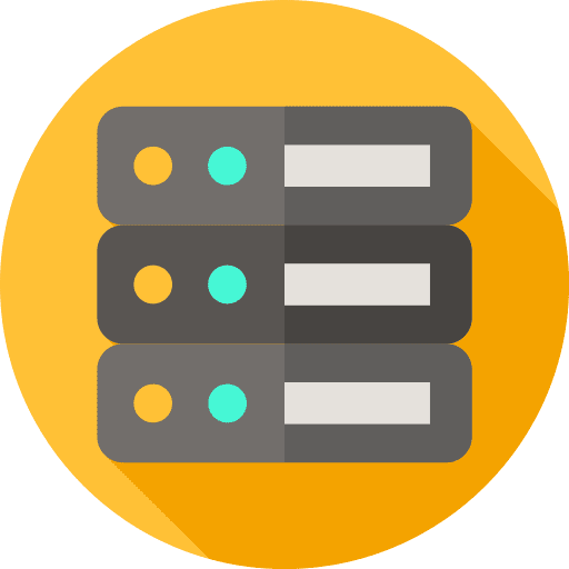 Servers network data technology icon