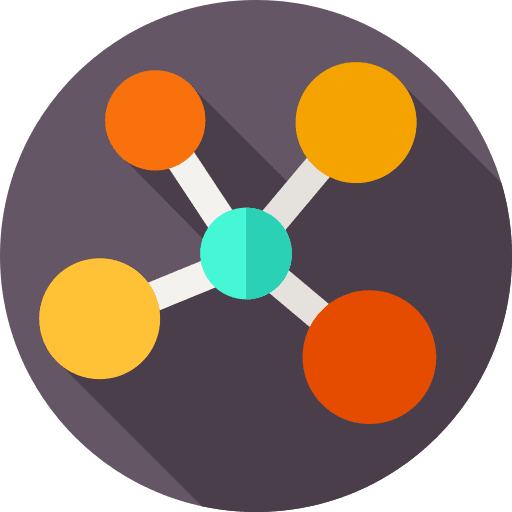 Share reach network cluster icon
