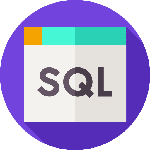 Sql seo and web extension digital icon