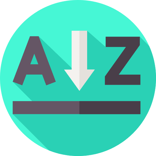Alphabet sort organize sort ascending icon