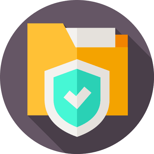 Folder shield antivirus security icon