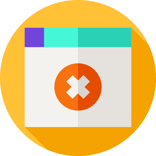 Browser webpage ui cancel icon