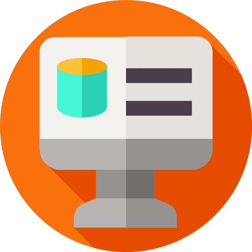 Computer electronics database data icon