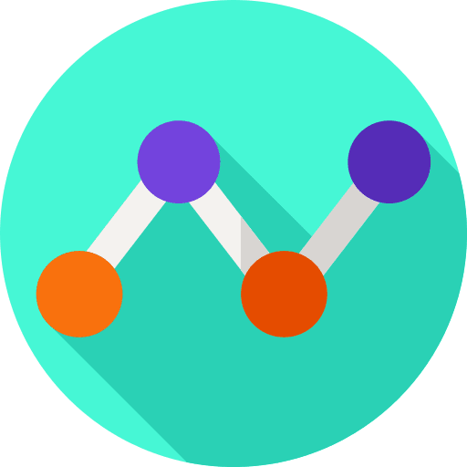 Line chart line chart business and finance line graphic icon