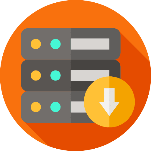 Servers technology internet downloading icon