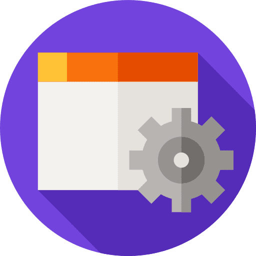 Settings content seo and web web icon