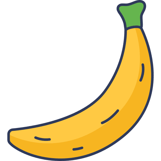 Banana fruit food vegetarian icon