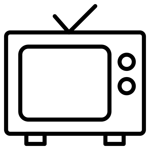 Old tv electronics old tv antenna icon