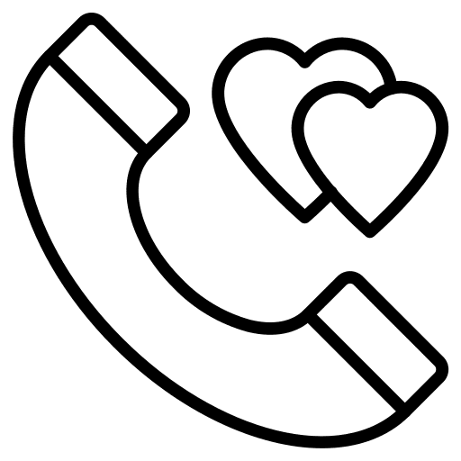 Phone call phone call hearts love and romance icon