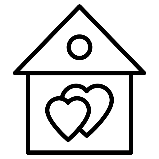 House building home love and romance icon