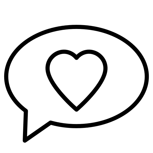 Love message compliment conversation communications icon