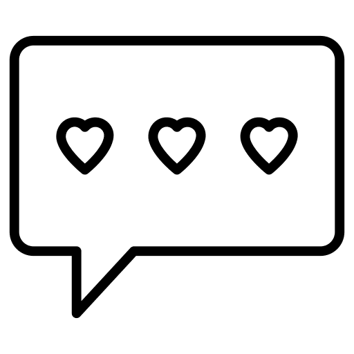 Notification communications heart bubble speech icon