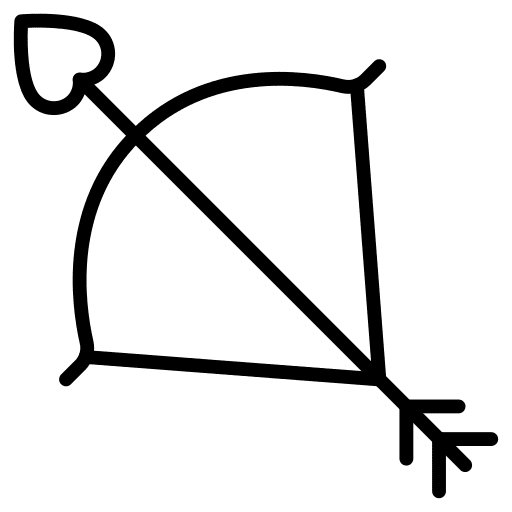 Cupid archery love and romance archer icon