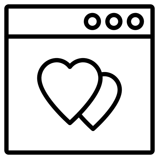 Online dating online dating like love icon