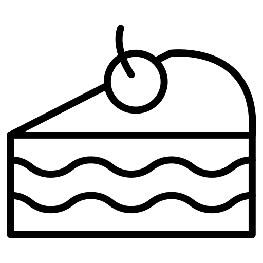 Piece of cake dessert piece food and restaurant icon