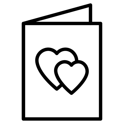 Card card valentines day love and romance icon