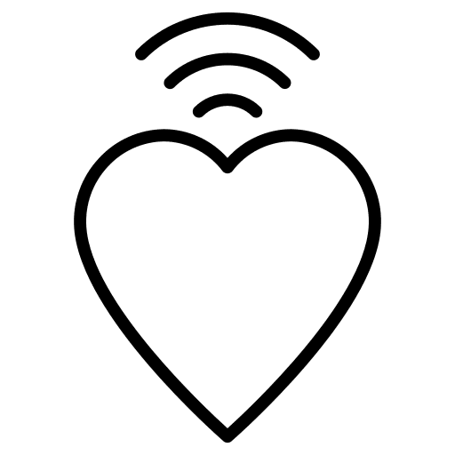 Heart heart love and romance wifi icon