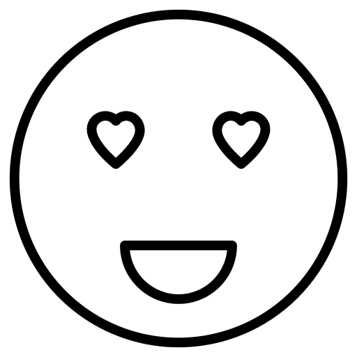 In love love smiley feelings icon