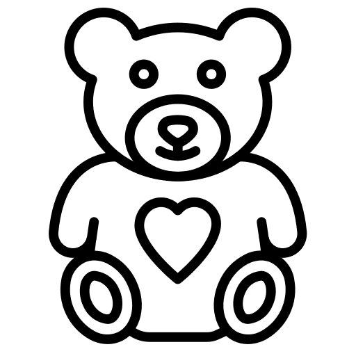 Teddy bear fluffy bear toy kid and baby icon