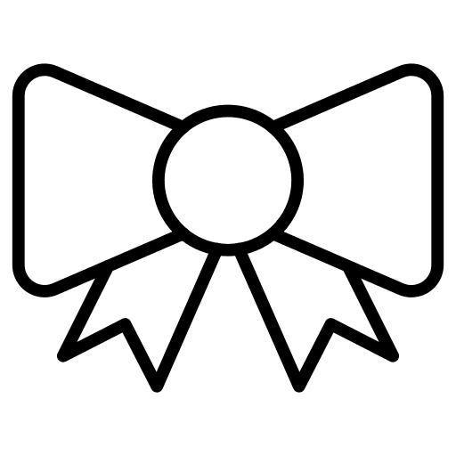 Bow tie ornament fashion clothes icon