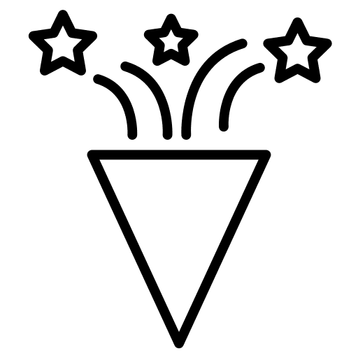 Confetti birthday party hooray icon