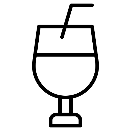 Drink food and restaurant beverage glass icon