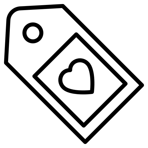 Tag label tag love and romance icon