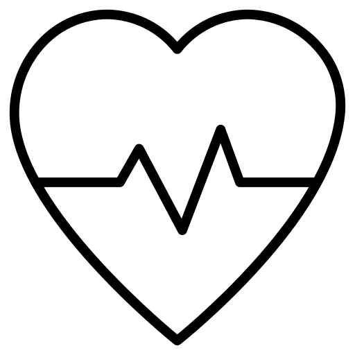 Heart rate love pulse healthcare and medical icon