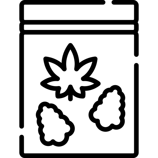 Bag bag cannabis weed icon