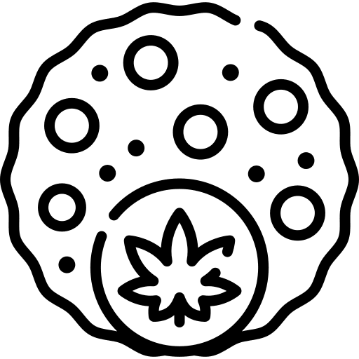 Cookies marijuana leaf bakery icon