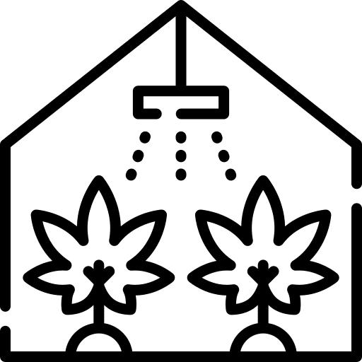 Greenhouse leaf drug cbd icon