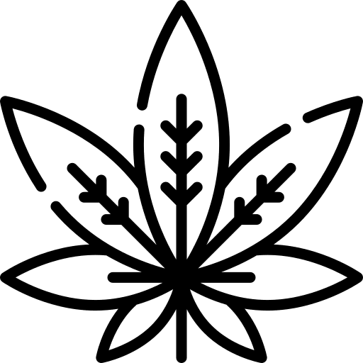 Marijuana weed leaf drug icon
