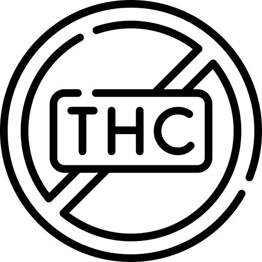 No thc cbd illegal cannabis icon