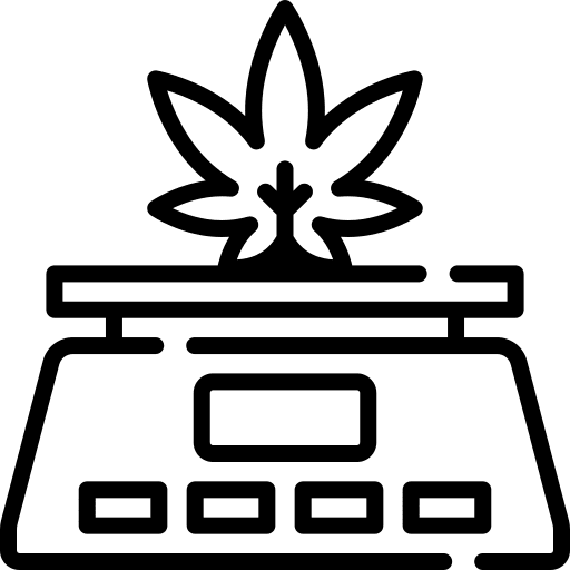 Scales cbd weighing machine hemp icon