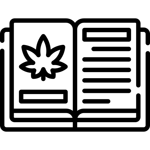 Book cannabis book education icon