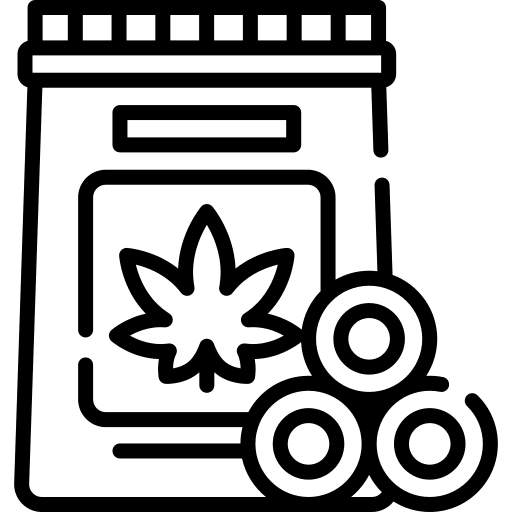 Candy weed leaf candy icon