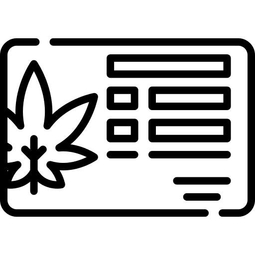 Card user consumer cannabis icon