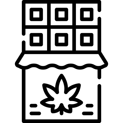 Chocolate chocolate hemp cannabis icon