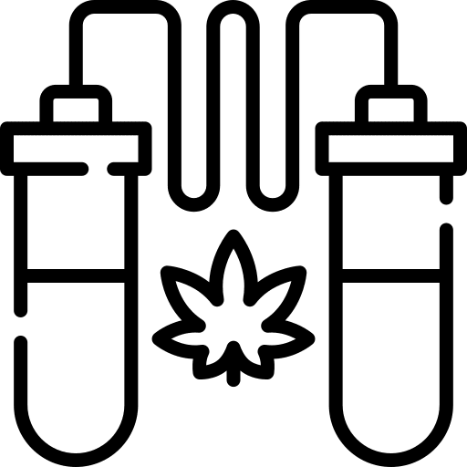Extraction cannabis ethanol drug icon