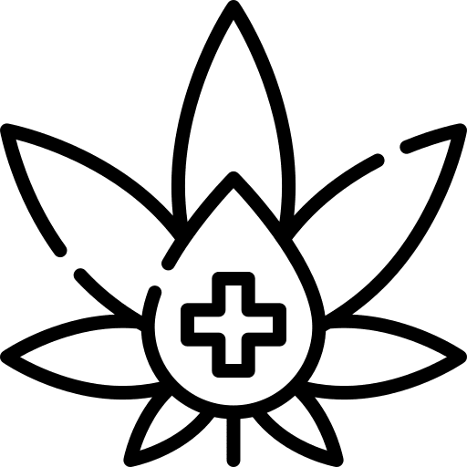 Marijuana cannabis marijuana healthcare and medical icon