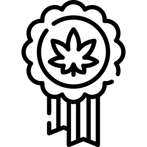 Medal award hemp cannabis icon