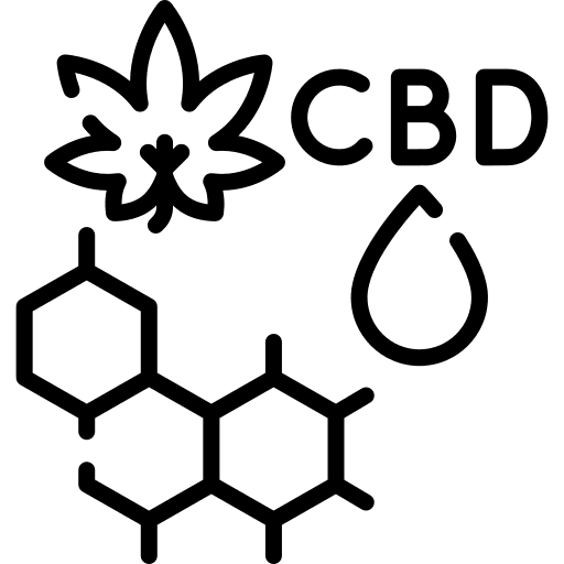 Molecule drug marijuana leaf icon