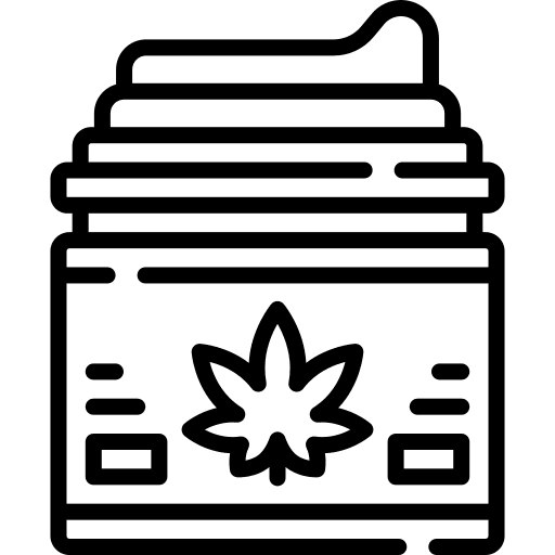 Cream leaf botanical cannabis icon