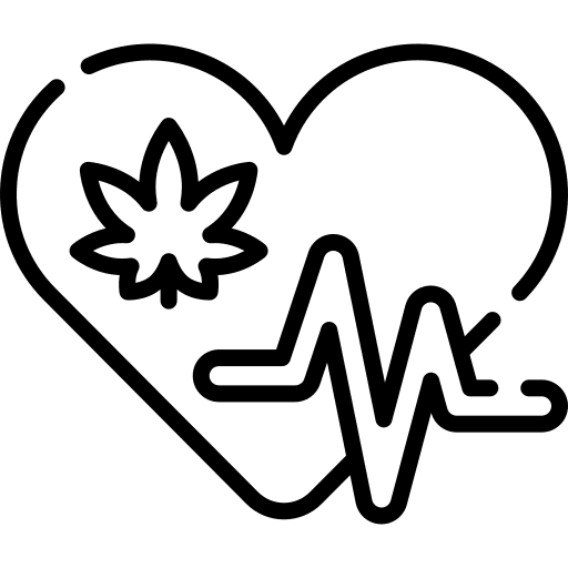 Heart rate cannabis drug heart rate icon