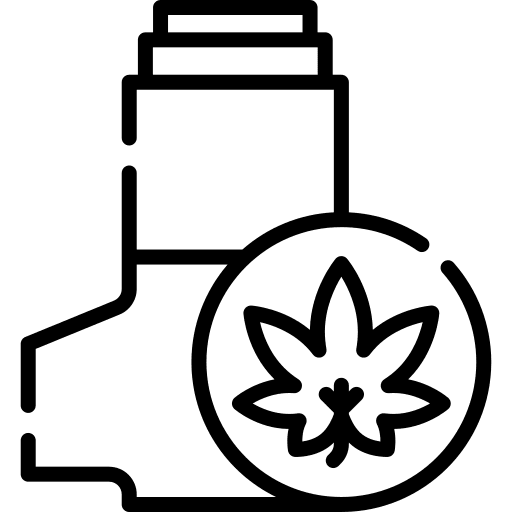 Inhaler healthcare and medical inhaler weed icon