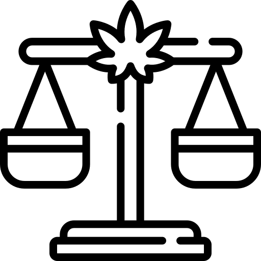 Legal business and finance consumption cbd icon