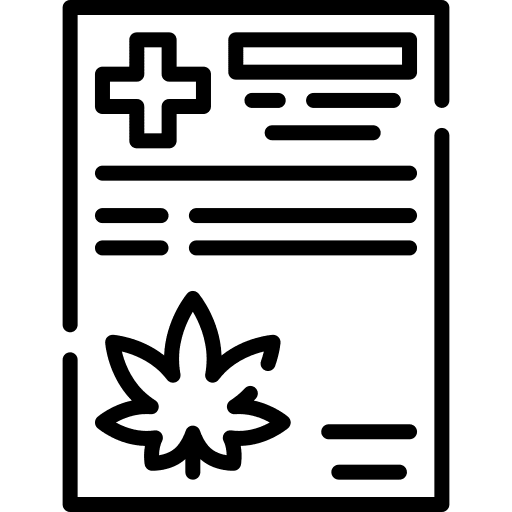 Prescription cannabis hemp marijuana icon